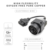 20-Pin zu OBD2 Adapterkabel für INPA K-Line Diagnose-Schnittstelle mit Autocom für Auto E39 E38 E53 Motorcode-Scanner