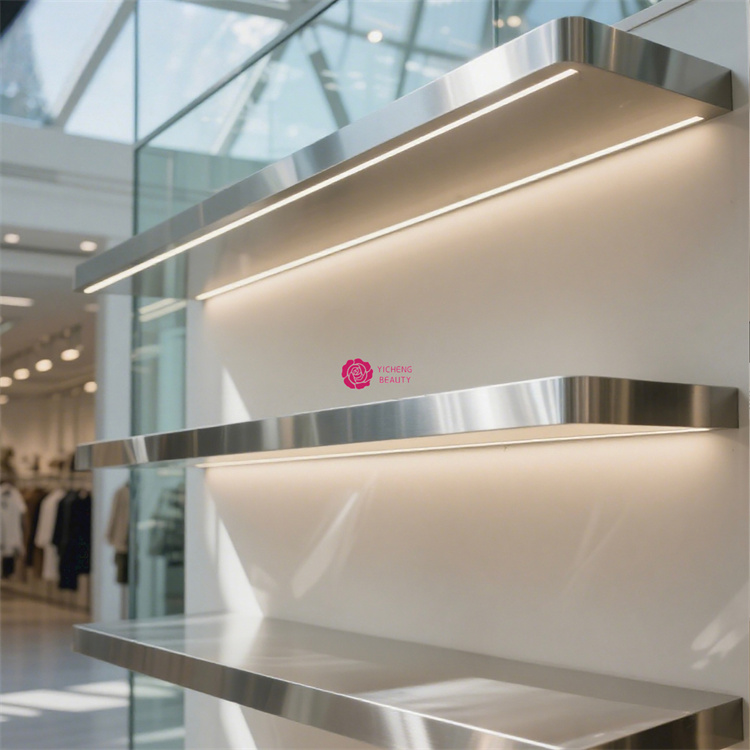 floating shelves silver