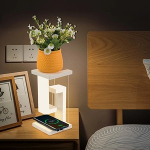 Floating Table Lamp Smart Phone <b>Wireless</b> Charging Levitating LED Desk Lamp Anti-gravity Night <b>Light</b> With 10W <b>Wireless</b> Charger - Product Image 3