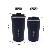 Tasse à café thermique à couvercle à vis en acier inoxydable 350 ml/500 ml/304 ml par sublimation/gobelet à café/tasse de voyage en voiture avec logo