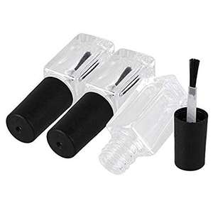 Bouteilles pour vernis à ongles, vides, en verre, forme carrée, avec couvercle et brosse souple, 30 ML, 5ML - Product Image 3