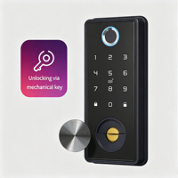 Serrure Électrique Intelligente en Alliage d'Aluminium Haute Sécurité avec Contrôle par Carte et Application, Accès sans Clé, Cloud TTlock Tuya, Carte Mémoire