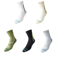 Chaussettes en coton tricoté Chaussettes de cyclisme Compression Athlétique Chaussettes souples Hommes Polyester Blanc Blanc Chaussettes de cyclisme Crew