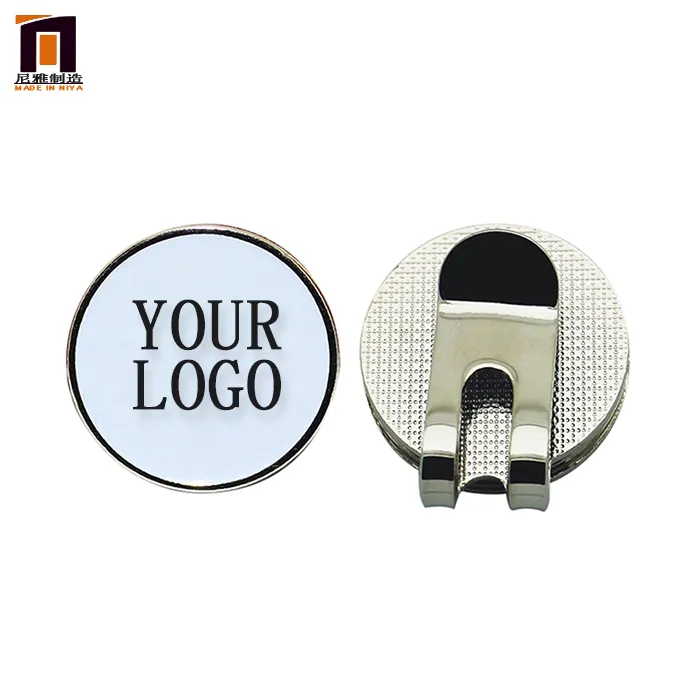 Niya High Quality Strong Magnet Blank Unique Golf Ball Markers Classic Custom Metal Magnetic Hat Golf Cap Clip