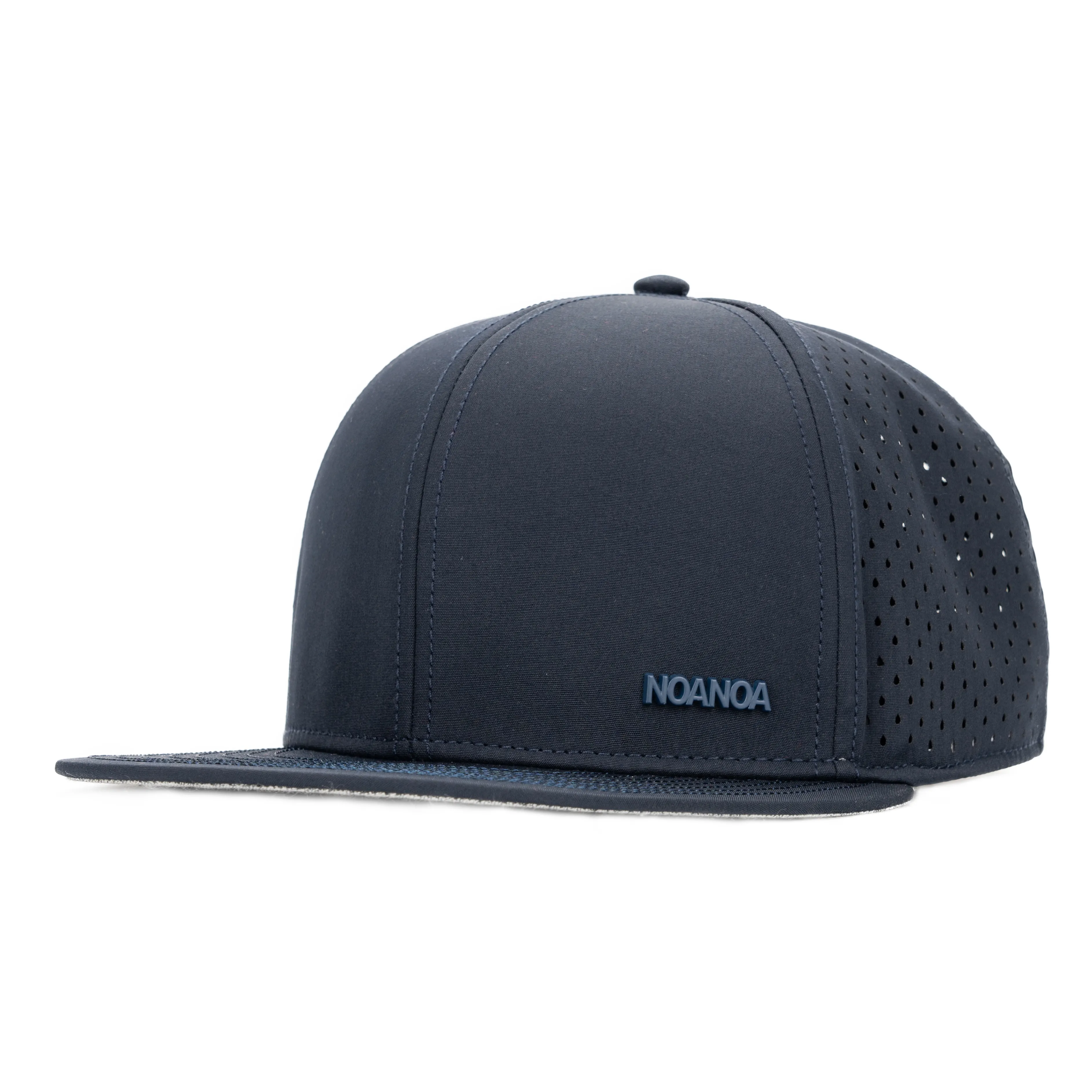 Sombrero azul de sastrería, gorra ajustada deportiva impermeable hypaethral de ala redonda plana