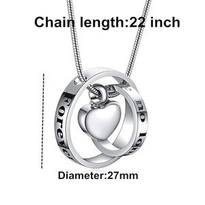 Les bijoux <span class=keywords><strong>de</strong></span> crémation ne sont plus à mes côtés, ils seront <span class=keywords><strong>toujours</strong></span> dans mon cœur. "Pendentif commémoratif d'urne <span class=keywords><strong>de</strong></span> collier <span class=keywords><strong>de</strong></span> centre du père - Product Image 2