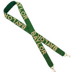 Correa de Tela Verde Baylor con Texto en Relieve, Asa de Bolso Ajustable Vintage y Ecológica para Accesorios de Bolsos - Product Image 1