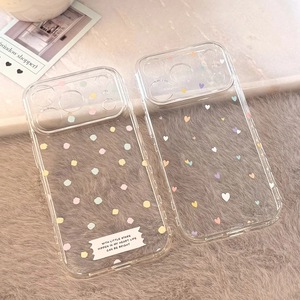Coque transparente INS à pois colorés et cœur, antichoc et souple, protection intégrale pour iPhone 17 Pro - Product Image 2