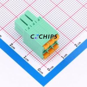 MX15EDGKNH-3.5-2*03P-GN01-Cu-A Plug-in Terminal Block P=3.5mm Connector Plug 2x3P 3.5mm Green - Product Image 1