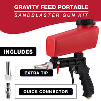 Pistolet de sablage pneumatique portatif anti-rouille, mini-outil à air comprimé pour sablage par gravité et protection contre la rouille