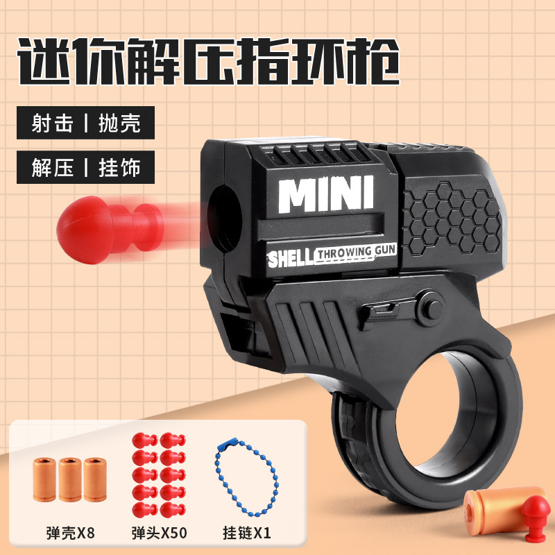 Negro 1 pistola de fuego 2 cartuchos 10 balas