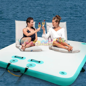 Isla flotante al aire libre gran verano ocio muelle flotante plataforma muelle inflable para mar lago piscina - Product Image 2