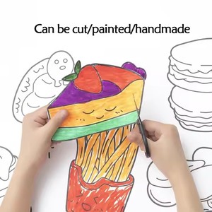 Graffiti pour enfants grande toile 3M motif ne répète pas les autocollants muraux de peinture en papier épaissi - Product Image 5