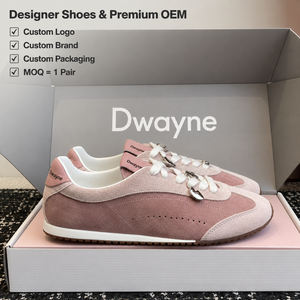 2026 Luxury Designer <b>shoe</b> for Women High Quality Suede Sneakers Dusty Pink White Retro Casual Running Sport Style New - Product Image 1
