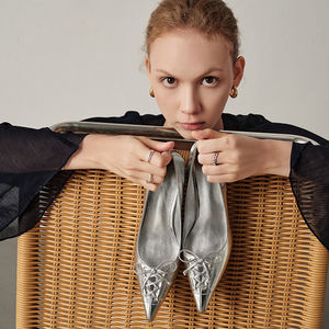 WETKISS 2026 – Élégantes Chaussures à Nœud pour Femme, Escarpins de Bureau à Talons, Escarpins de Soirée en Cuir à Lacets, Escarpins à Bout Pointu pour Femme, Escarpins à Petit Talon - Product Image 5