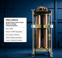 Régulateur motorisé 150 KVA monophasé de type colonne, transformateur variable TDGZ personnalisé, entrée 380 V 0-520 V 480 V, enroulement en cuivre