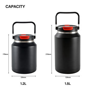 Growler à bière en acier inoxydable, carafe isolée pour l'eau et le lait, <span class=keywords><strong>1L</strong></span>, grande capacité, <span class=keywords><strong>bouteille</strong></span> d'eau - Product Image 5