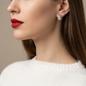 Pendientes de Cristal con Diseño Minimalista y Elegante en Tono Dorado y Plateado para Mujer, Joyería para Uso Diario y Fiestas - Product Image 3
