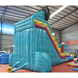 Tùy chỉnh MOONWALK <span class=keywords><strong>Inflatable</strong></span> Bouncer PVC Hawaii lướt <span class=keywords><strong>Inflatable</strong></span> trượt nước với hồ bơi cho trong nhà ngoài trời trẻ em bên - Product Image 3