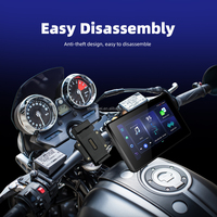 GPS para Motocicleta con Sistema Android 13.0 de 5 Pulgadas, 2GB+32GB, Pantalla Extraíble, CarPlay Inalámbrico, Navegación Android Auto