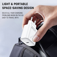 Adaptador de corriente de cargador PD de 30W de alta calidad, ABS + PC + Gan 3A, corriente de salida, estándar de la UE para auriculares compatibles con Pro Max