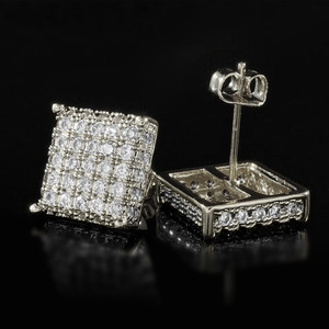 Orecchini a Perno Quadrati Semplici per Donne, Accessori per Orecchie alla Moda per Uso Quotidiano - Product Image 6