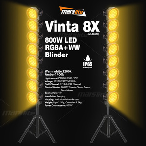 800W Amber+Warm White+RGB <strong>Blinder</strong> <strong>Led</strong> Strobe <strong>Light</strong> Bar IP66 Pro Waterproof Dj Concert Flashing Effect Stage <strong>Light</strong> - Product Image 2