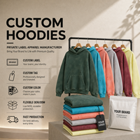 Hoodie Custom Oversize Berlubang Gaya Streetwear Pria Grosir Logo Custom OEM ODM Hoodie Fleece Polos