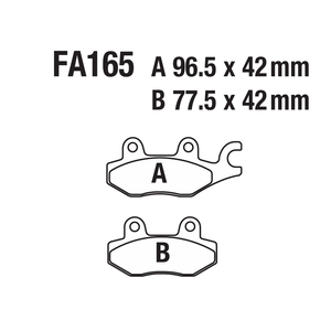 Pastillas de Freno de Disco para Motocicleta, Delanteras y Traseras, para FA165 <span class=keywords><strong>CAN</strong></span> <span class=keywords><strong>AM</strong></span> KAWASAKI YAMAHA SUZUKI CF Moto - Product Image 4