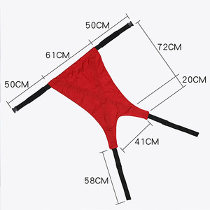 Transfer <b>Belt</b> Adult Patient Transport <b>Belt</b> <b>Red</b> One Size Polyester Thickened Cotton Feel Fabric For Bedridden Care - Product Image 5