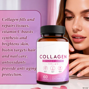 Gomitas de Colágeno de Alta Calidad Tipo I y III con Vitamina C y Biotina para Mejorar la Piel, el Cabello y las Uñas, Gomitas Antienvejecimiento para la Belleza y el Bienestar - Product Image 2
