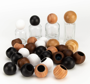 Bouteille de parfum ronde en <span class=keywords><strong>bois</strong></span> Bouteille d'encens en <span class=keywords><strong>bois</strong></span> Bouchon en <span class=keywords><strong>bois</strong></span> <span class=keywords><strong>massif</strong></span> - Product Image 2