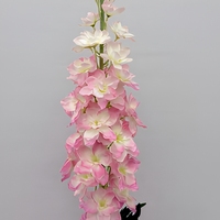 Fleurs artificielles en delphinium floqué, tiges florales en soie pour la décoration de mariage, la décoration de la maison, l'affichage d'événements