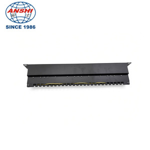 Panel de Conexiones ANSHI de 19 Pulgadas 1U, 24 Puertos CAT6 Blindados STP T568A/B, Tipo Integrado con Gestión de Cables Trasera - Product Image 5