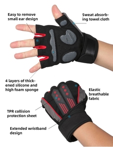 Guantes Deportivos Transpirables, Ajustables, Antideslizantes, Elásticos, Duraderos, de Secado Rápido para Protección de Manos - Product Image 2