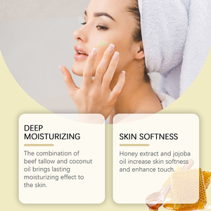 Crème hydratante apaisante au suif de bœuf, nourrit en profondeur, répare la barrière cutanée, atténue la sécheresse pour tous les types de peau, usage quotidien, 70g - Product Image 5