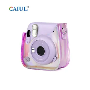 Instax 11 Camera Caiul Exclusive Instant Camera Bag Pink Iridescent Camera Case For Fujifilm Instax Mini 11/12/9