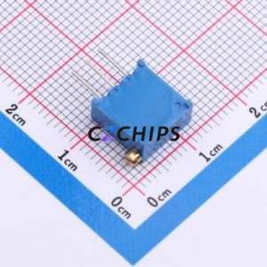 Resistencia Ajustable/Potenciómetro 3296X-1-105, Componente de Orificio Pasante (THT)-3P, 9.5x4.9mm, Resistencia de 1mOhm, 10%, 500mW, 250ppm ℃ - Product Image 2