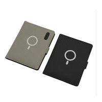 Carnet intelligent sans fil intégré avec chargement Type C, batterie externe 8000 mAh, lampe LED en cuir PU et classeur rechargeable A5