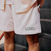 ODM Short de sport streetwear en polyester à double couche par sublimation, taille haute, 5 pouces d'écart entre les points de couture, grande taille, vierge pour personnalisation, pour le basketball, avec taille élastique en maille