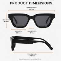 Lunettes de soleil Mellume Luxury Square Frames Shades UV400 Classic Vintage polarisées pour femmes et hommes, en acétate premium, logo personnalisé