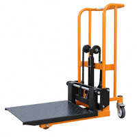 Chariot élévateur à plateforme motorisé par moteur AC avec table de chargement en acier, capacité 1 tonne, utilisation intérieure/extérieure pour entrepôt et atelier
