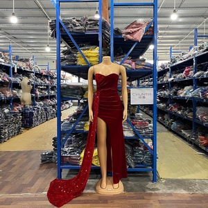 Vestidos De Fiesta Off S Ulder Andar de comprimento alta fenda Lantejoula <span class=keywords><strong>Prom</strong></span> vestidos elegantes do partido à noite - Product Image 3