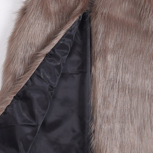 Chaleco de piel de zorro falso para mujer de invierno 2025, chaleco acolchado cálido sin mangas largo - Product Image 4