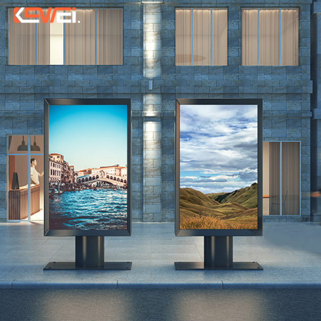 Outdoor Waterproof Digital Signage High Brightness Screen Monitor Touch Floor Stand Foldable Advertising LED Display.
