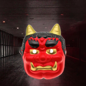 Masque de cosplay d'anime japonais 3D intégral de démon maléfique avec cornes en PVC pour fête d'Halloween - Product Image 3