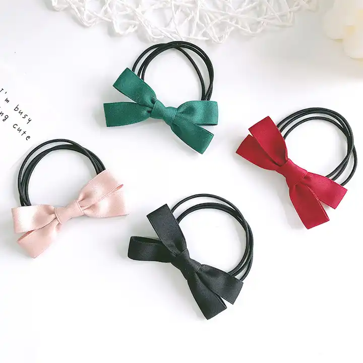 children cute ribbon bow scrunchies cartoon