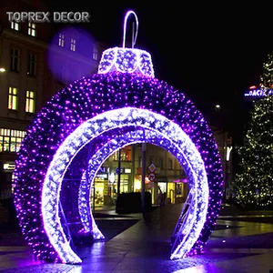 Christmas Decoration Giant Led Christmas Ball 3d Theme Light Outdoor Christmas Light