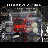 100 Bolsas Transparentes de PVC con Cierre y Base Plana, con Impresión en Huecograbado, para Pulseras, Pendientes, Gafas, Anillos y Relojes