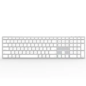 Teclado sem fio recarregável, mini teclado de computador, pc, escritório, teclado para apple